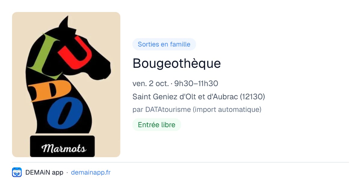 Bougeothèque — Saint Geniez d'Olt et d'Aubrac