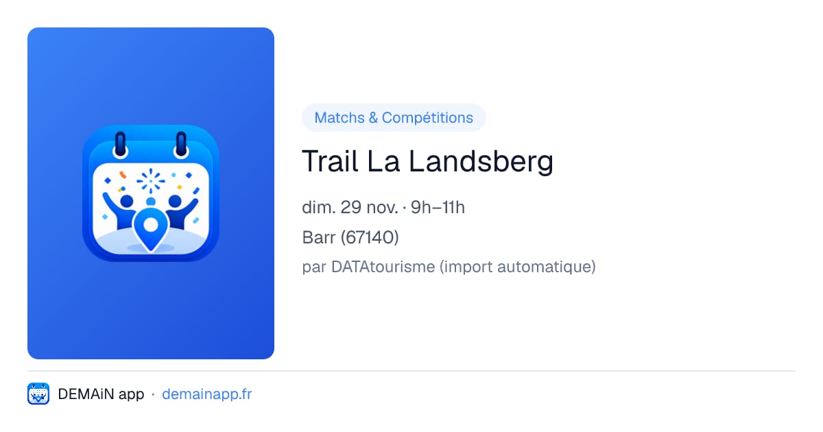 Trail La Landsberg — Barr