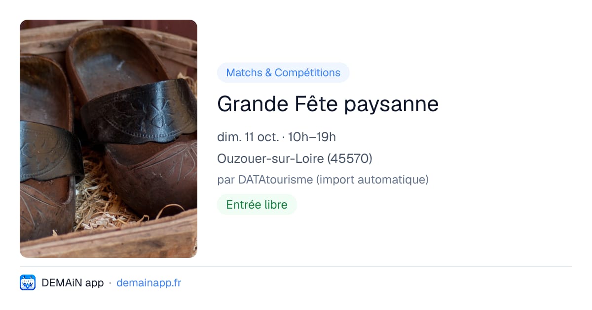 Grande Fête paysanne — Ouzouer-sur-Loire