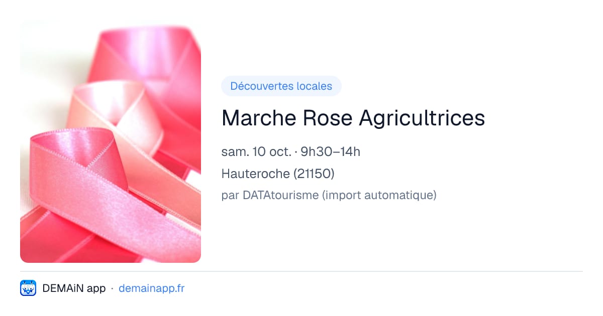 Marche Rose Agricultrices — Hauteroche