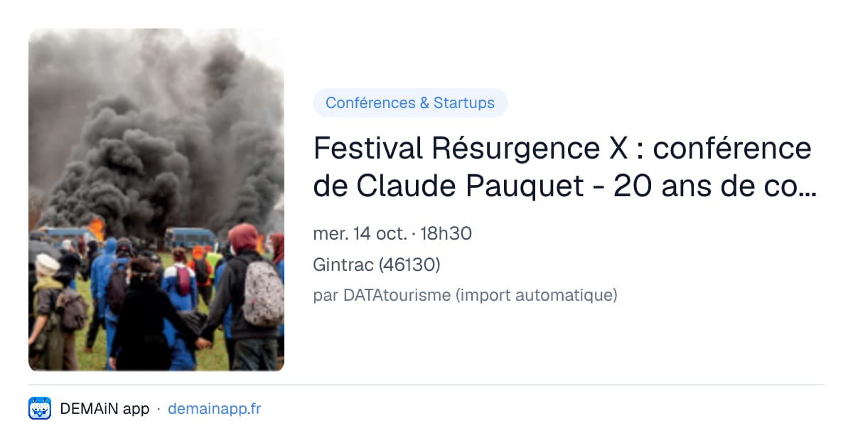 Festival Résurgence X : conférence de Claude Pauquet - 20 ans de collaboration avec Libération et Le Monde — Gintrac