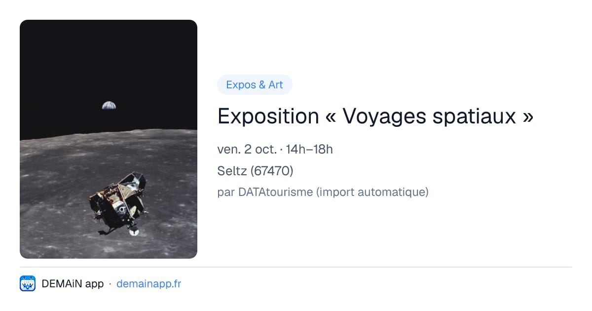Exposition « Voyages spatiaux » — Seltz
