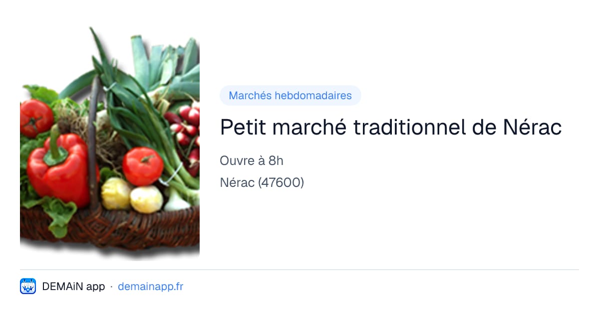 Petit marché traditionnel de Nérac — Nérac