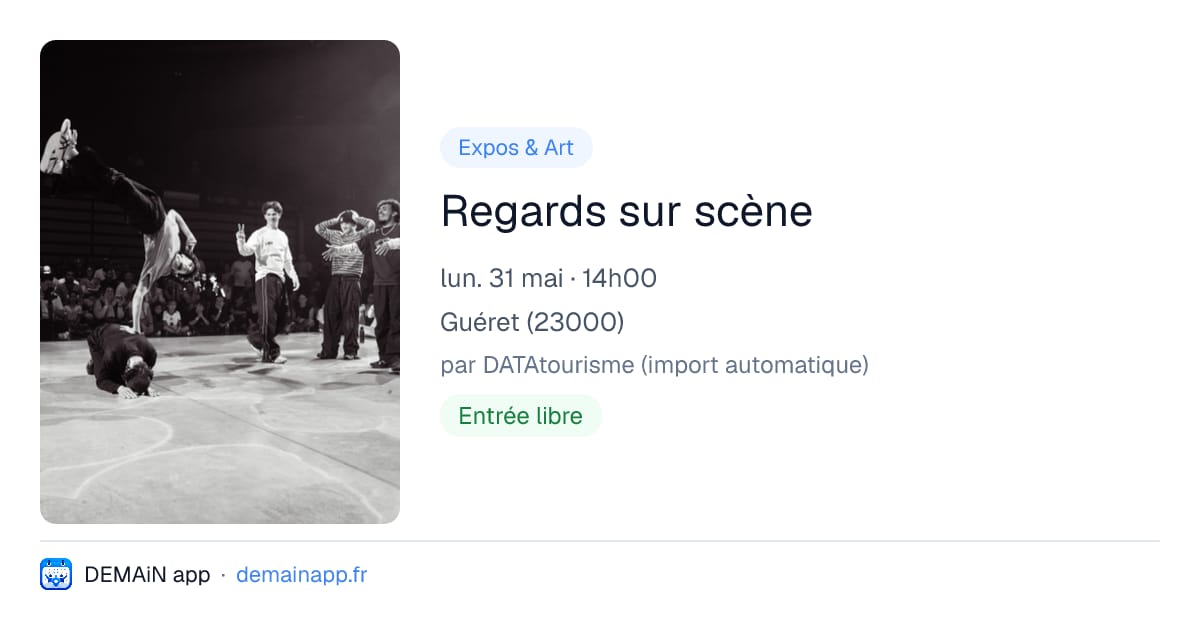 Regards sur scène — Guéret