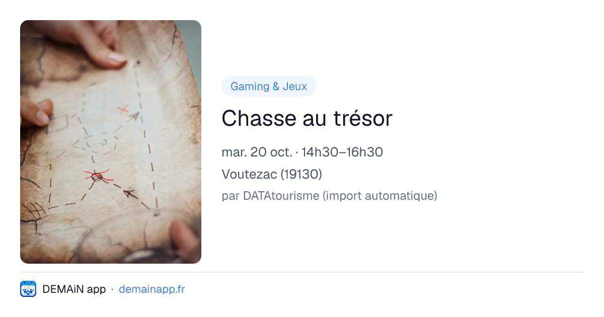 Chasse au trésor — Voutezac