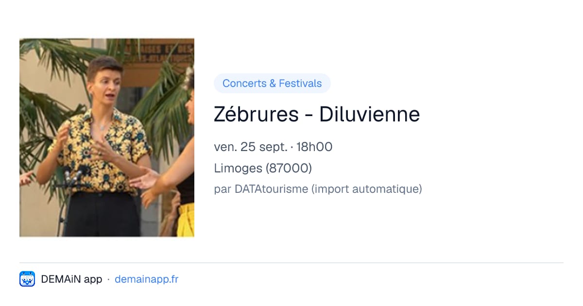 Zébrures - Diluvienne — Limoges