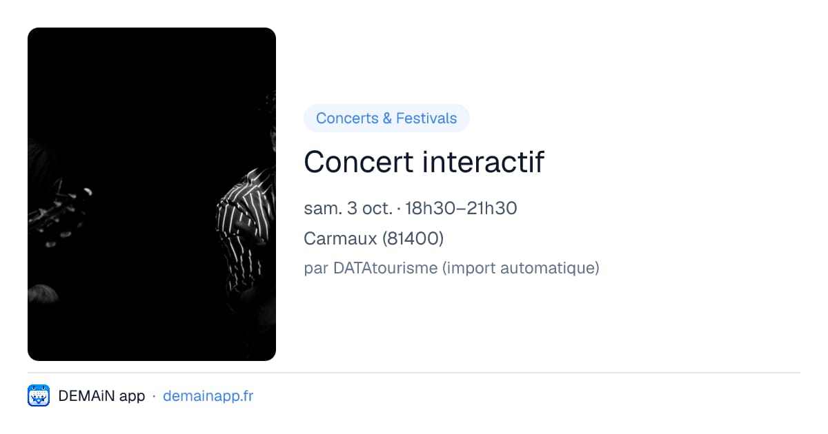 Concert interactif — Carmaux