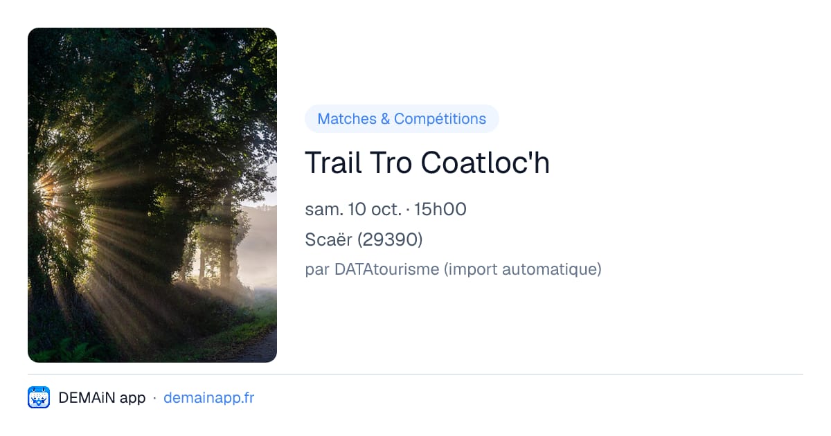 Trail Tro Coatloc'h — Scaër