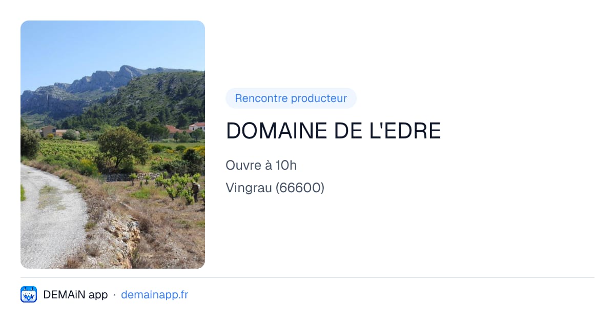 DOMAINE DE L'EDRE — Vingrau