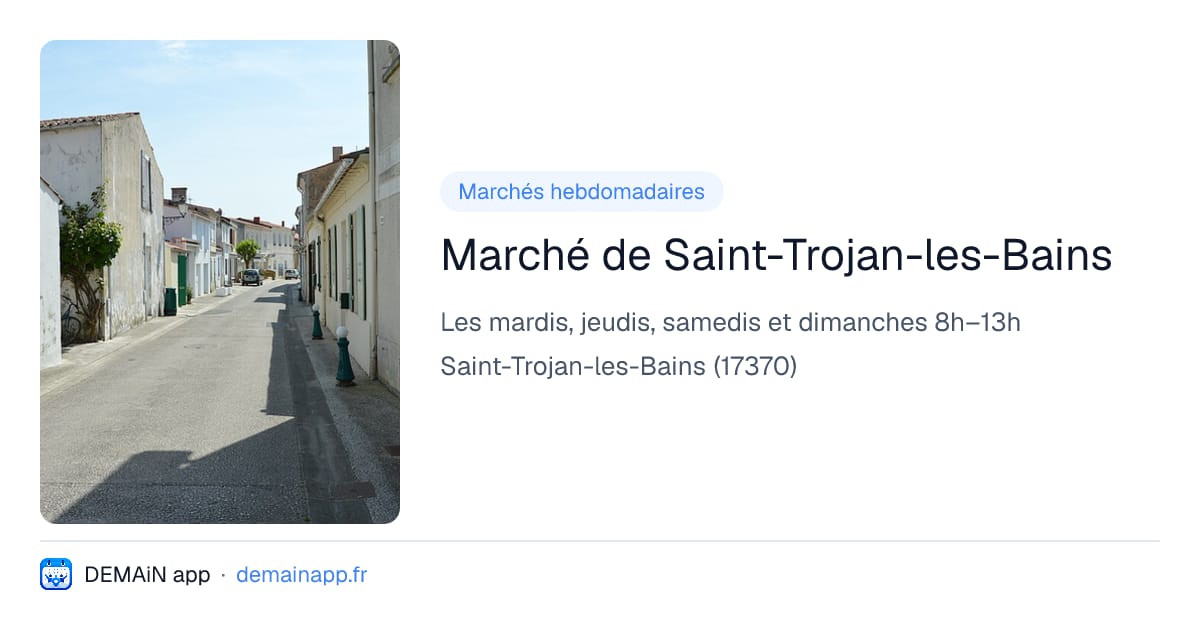 Marché de Saint-Trojan-les-Bains — Saint-Trojan-les-Bains