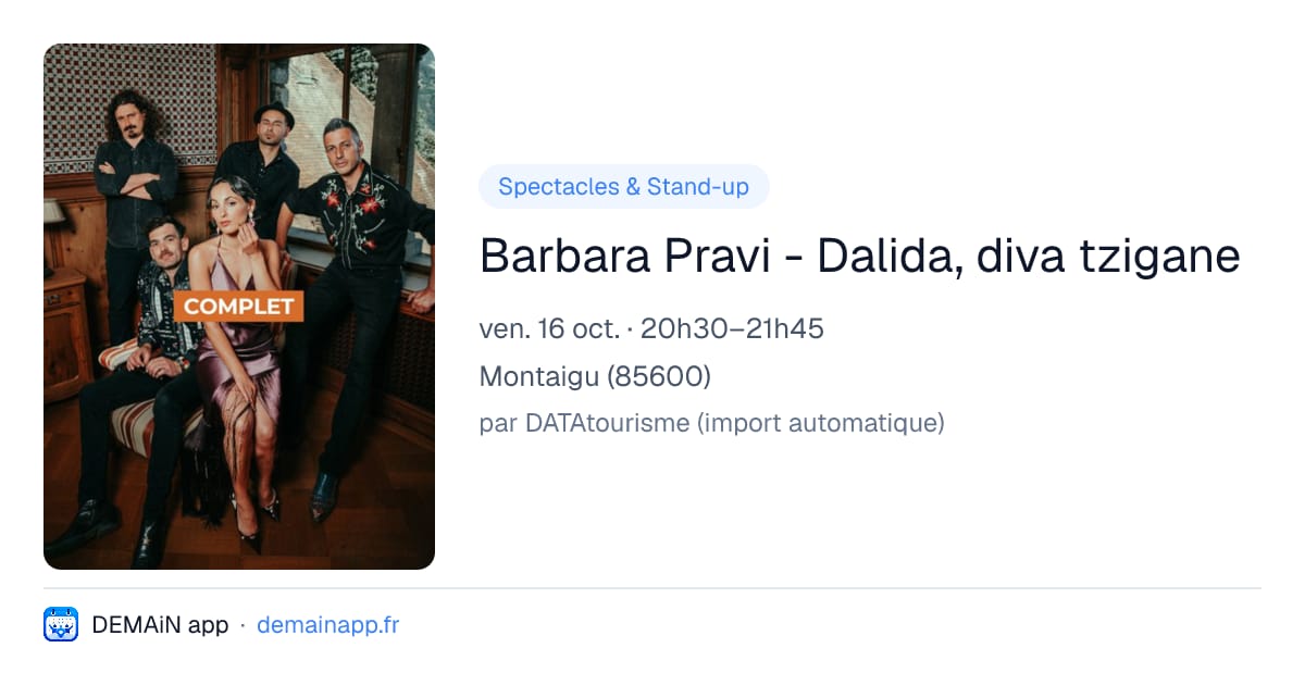 Barbara Pravi - Dalida, diva tzigane — Montaigu