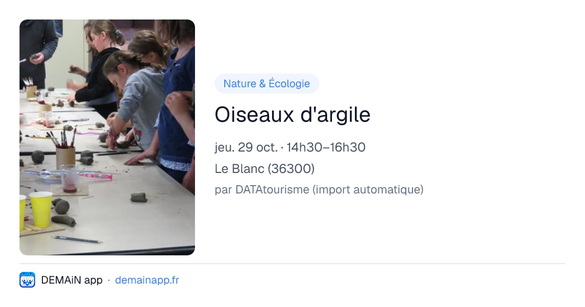 Oiseaux d'argile — Le Blanc