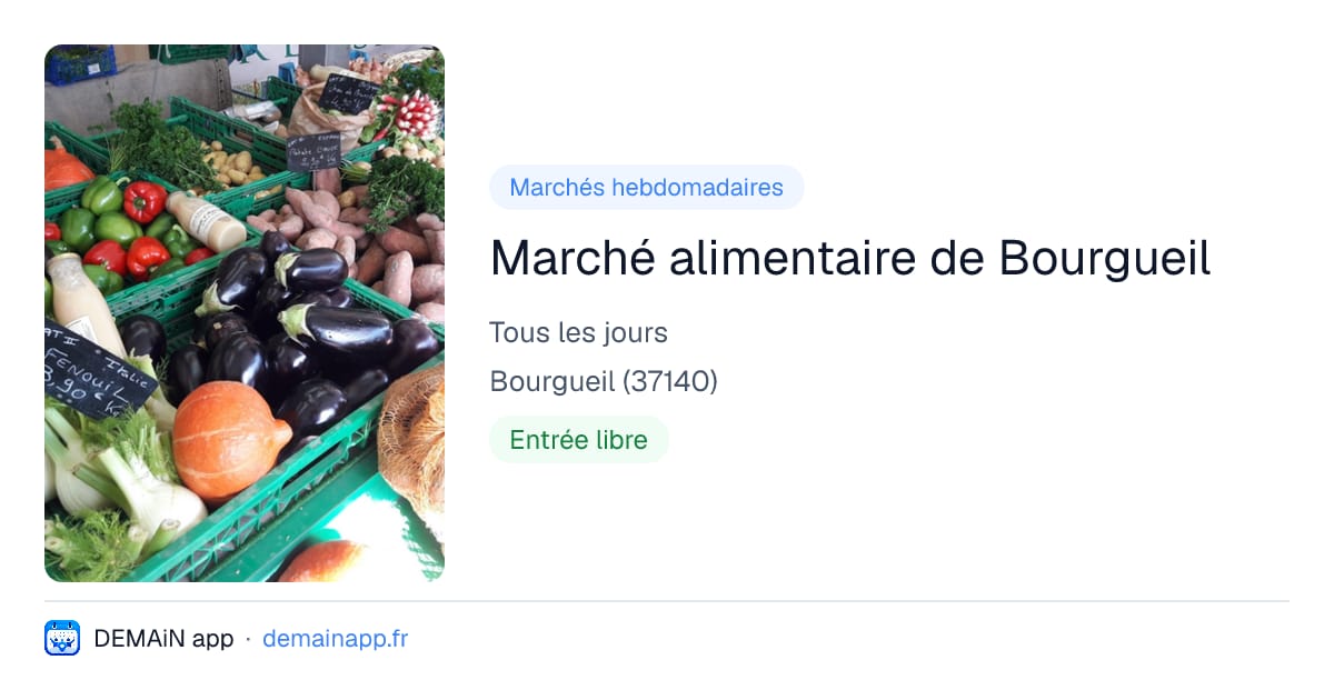 Marché alimentaire de Bourgueil — Bourgueil