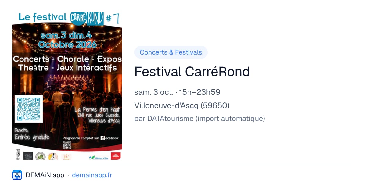 Festival CarréRond — Villeneuve-d'Ascq