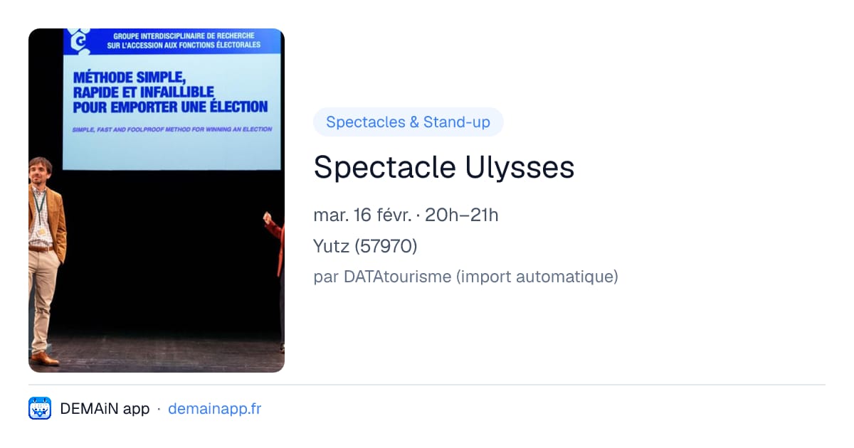Spectacle Ulysses — Yutz