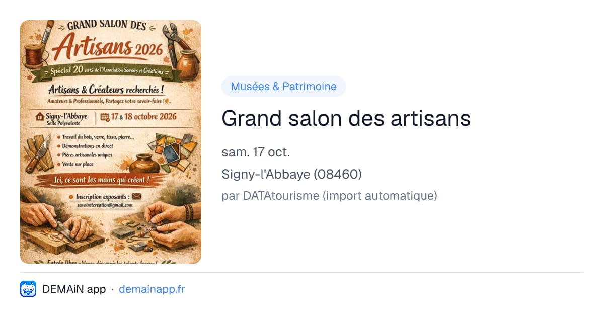 Grand salon des artisans — Signy-l'Abbaye