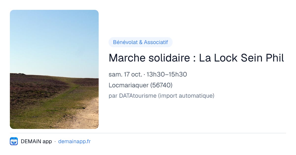 Marche solidaire : La Lock Sein Phil — Locmariaquer
