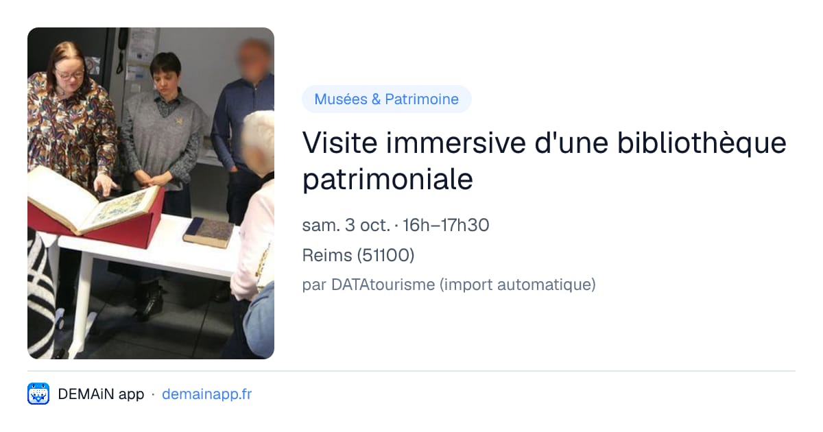 Visite immersive d'une bibliothèque patrimoniale — Reims