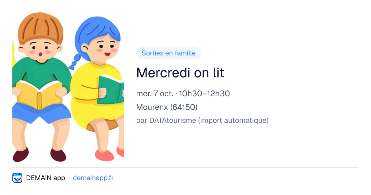 Mercredi on lit — Mourenx