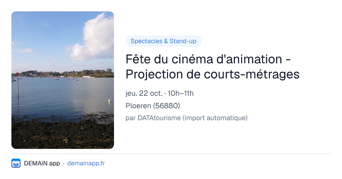 Fête du cinéma d'animation - Projection de courts-métrages — Ploeren