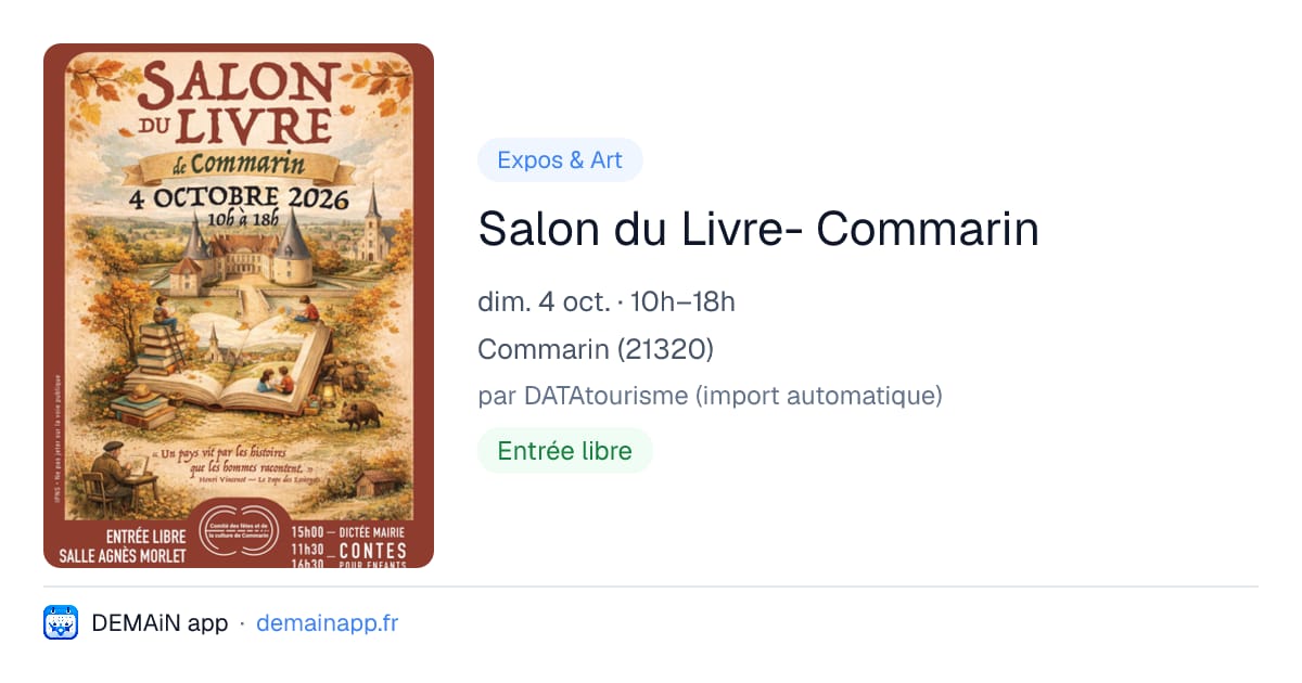 Salon du Livre- Commarin — Commarin