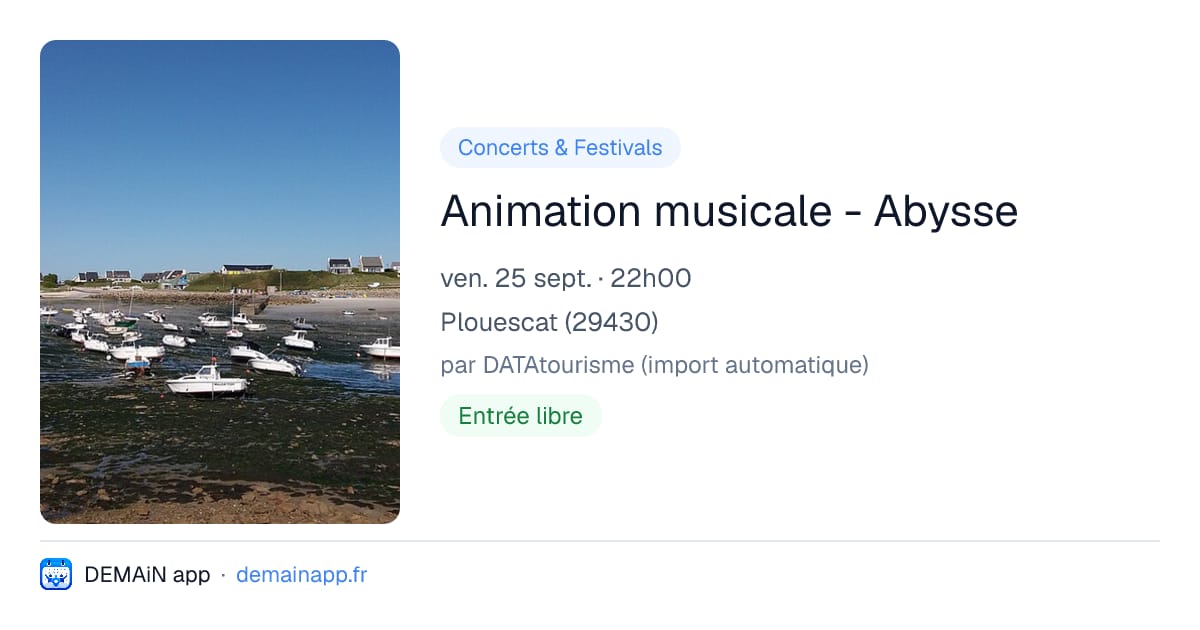Animation musicale - Abysse — Plouescat