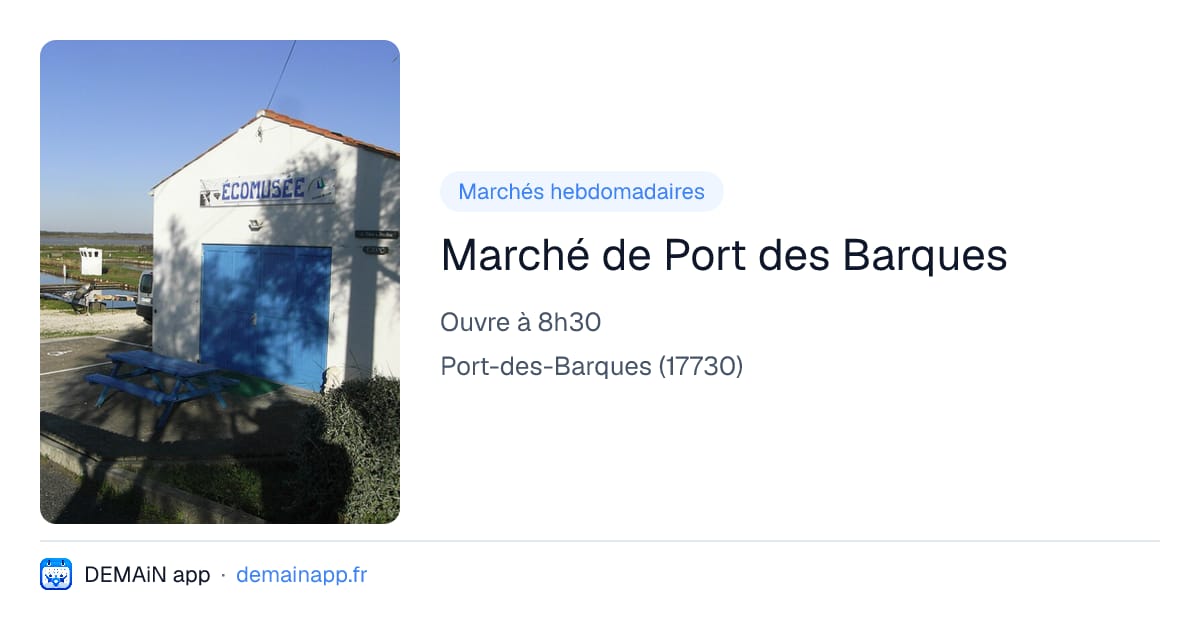 Marché de Port des Barques — Port-des-Barques