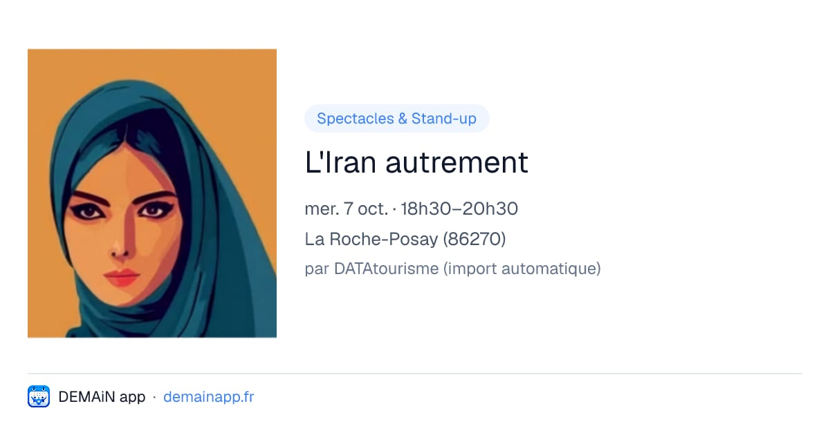 L'Iran autrement — La Roche-Posay