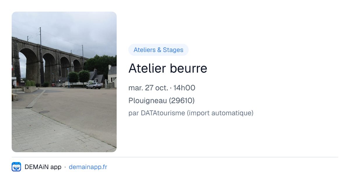 Atelier beurre — Plouigneau