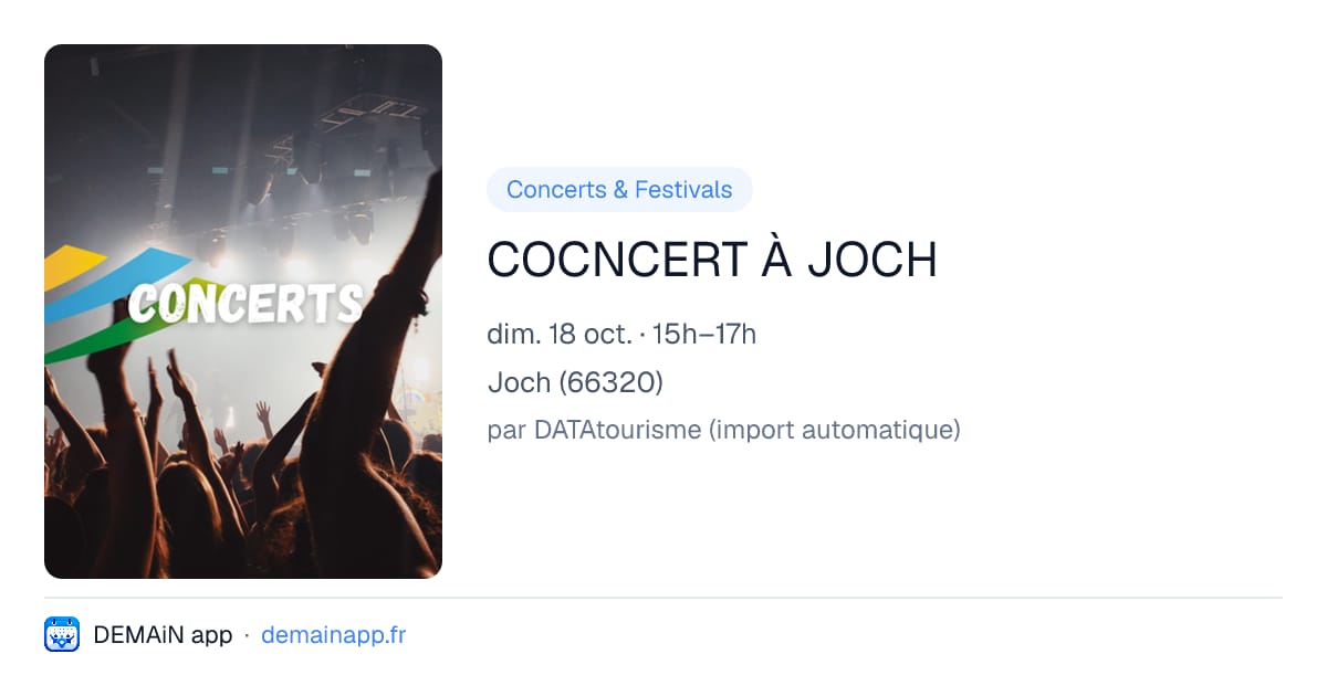 COCNCERT À JOCH — Joch