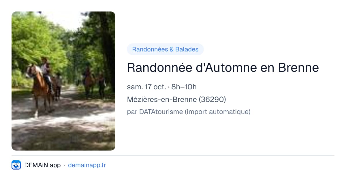 Randonnée d'Automne en Brenne — Mézières-en-Brenne