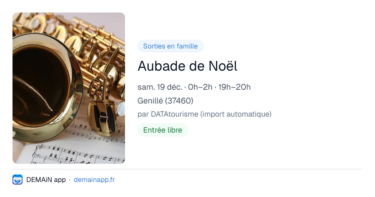 Aubade de Noël — Genillé