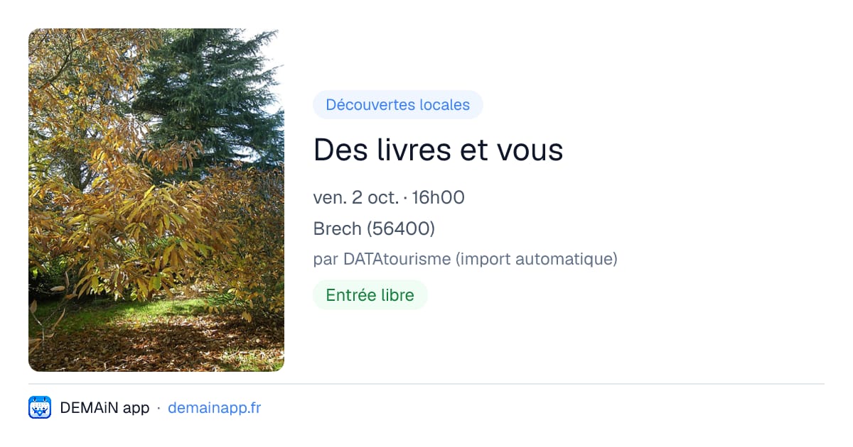Des livres et vous — Brech