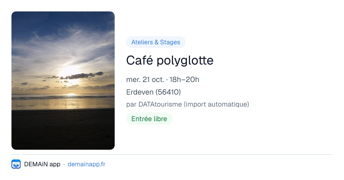 Café polyglotte — Erdeven