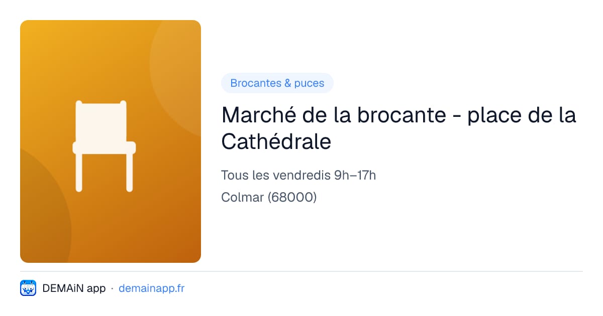 Marché de la brocante - place de la Cathédrale — Colmar