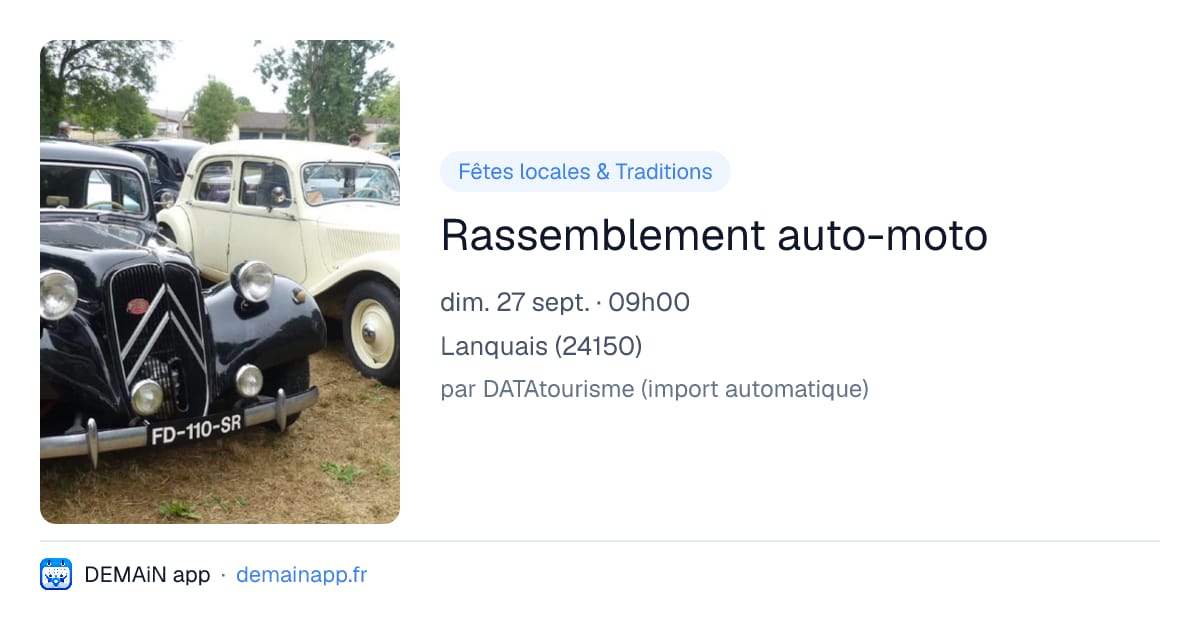 Rassemblement auto-moto — Lanquais