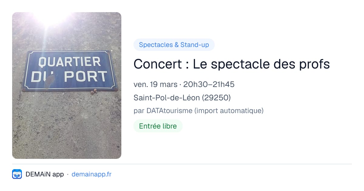 Concert : Le spectacle des profs — Saint-Pol-de-Léon