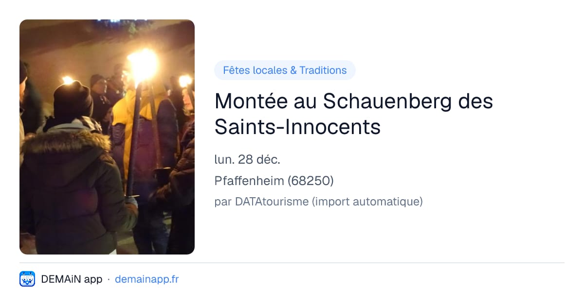 Montée au Schauenberg des Saints-Innocents — Pfaffenheim
