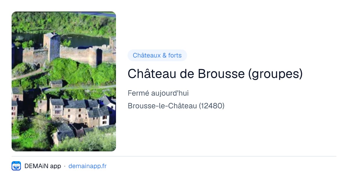 Château de Brousse (groupes) — Brousse-le-Château