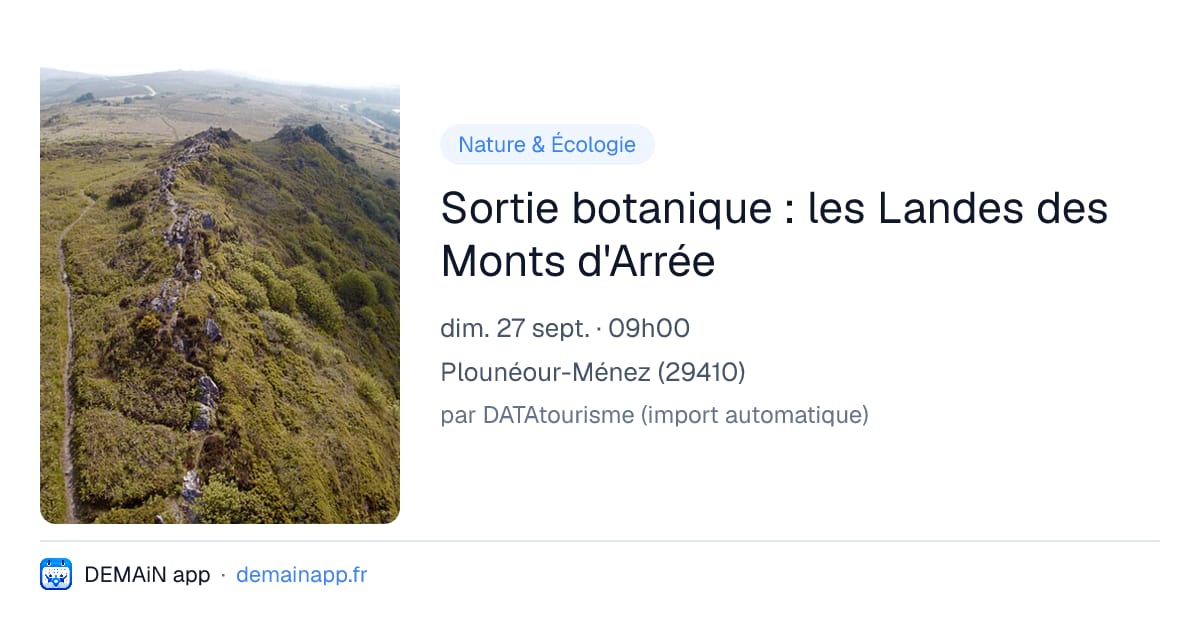 Sortie botanique : les Landes des Monts d'Arrée — Plounéour-Ménez