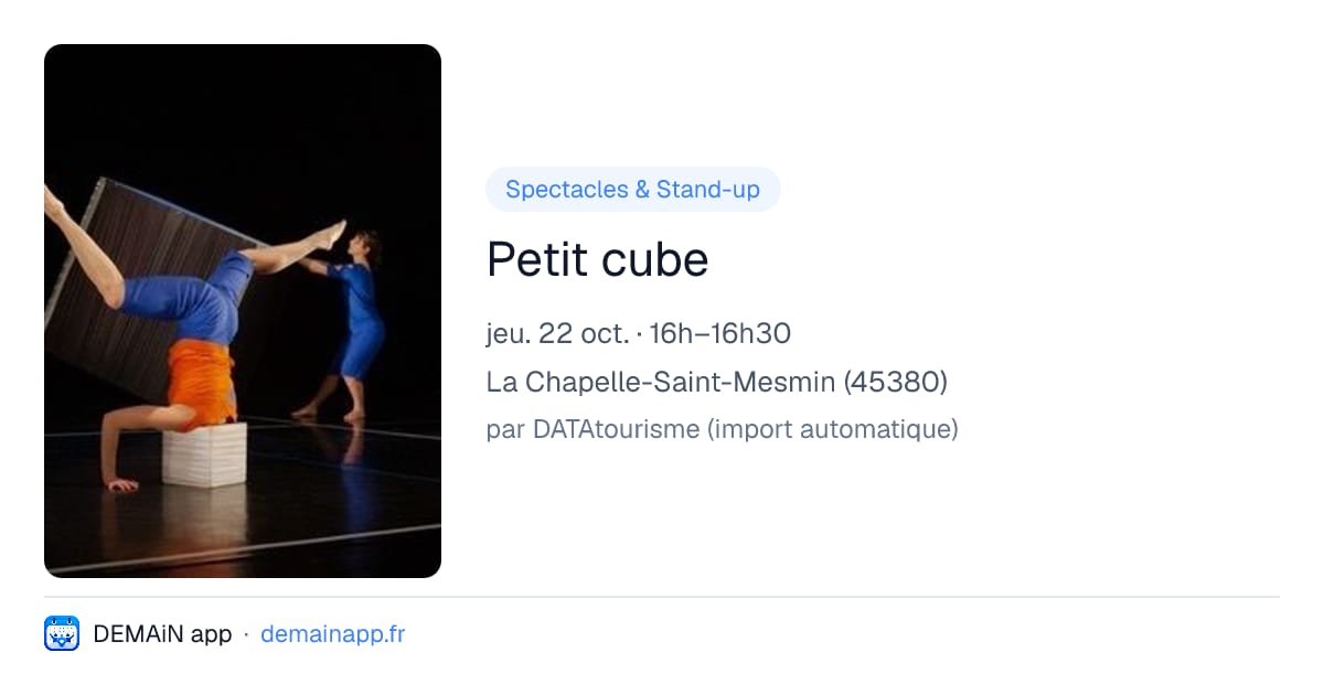 Petit cube — La Chapelle-Saint-Mesmin