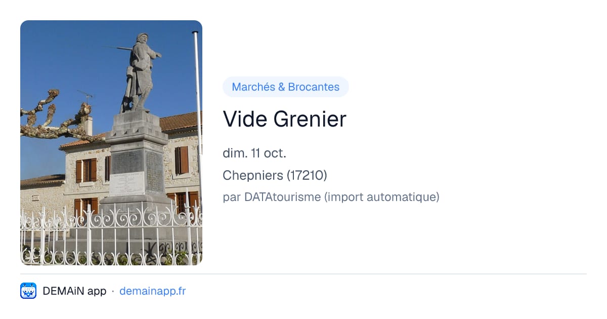 Vide Grenier — Chepniers