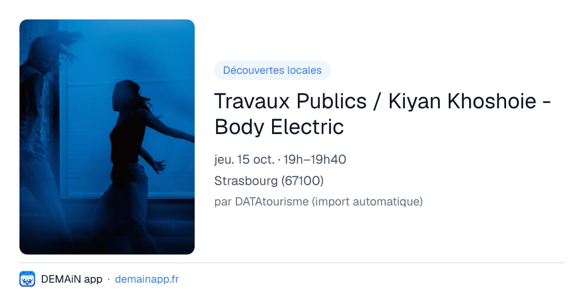 Travaux Publics / Kiyan Khoshoie - Body Electric — Strasbourg