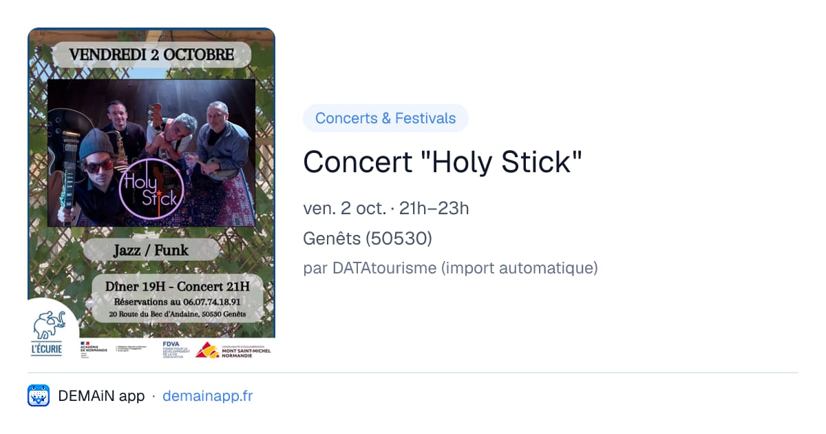 Concert "Holy Stick" — Genêts