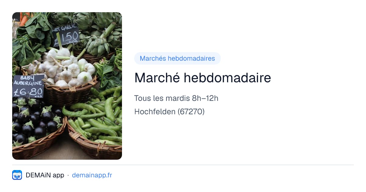 Marché hebdomadaire — Hochfelden