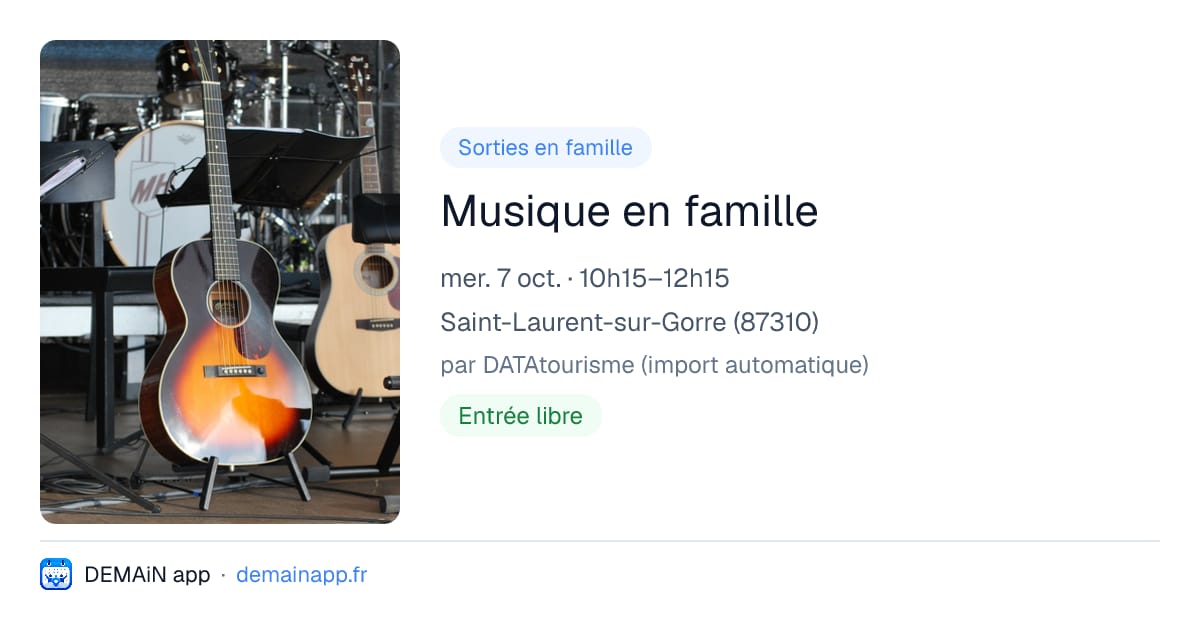 Musique en famille — Saint-Laurent-sur-Gorre