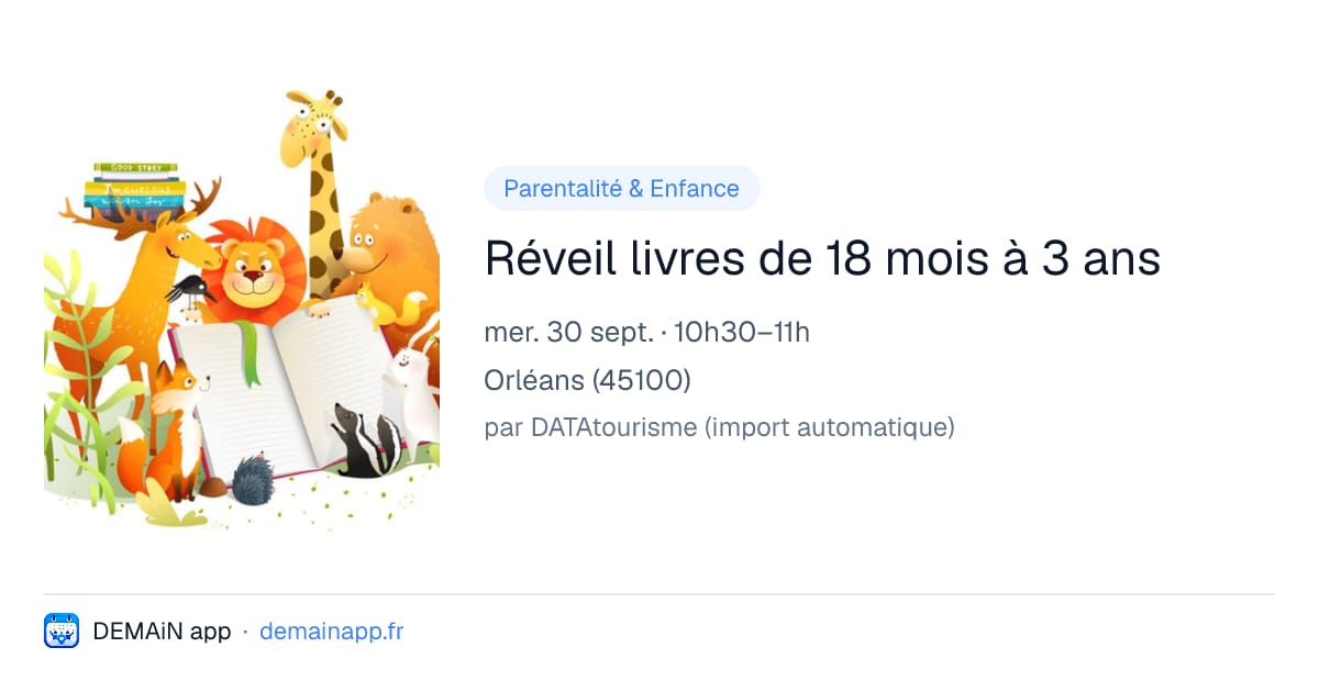 Réveil livres de 18 mois à 3 ans — Orléans
