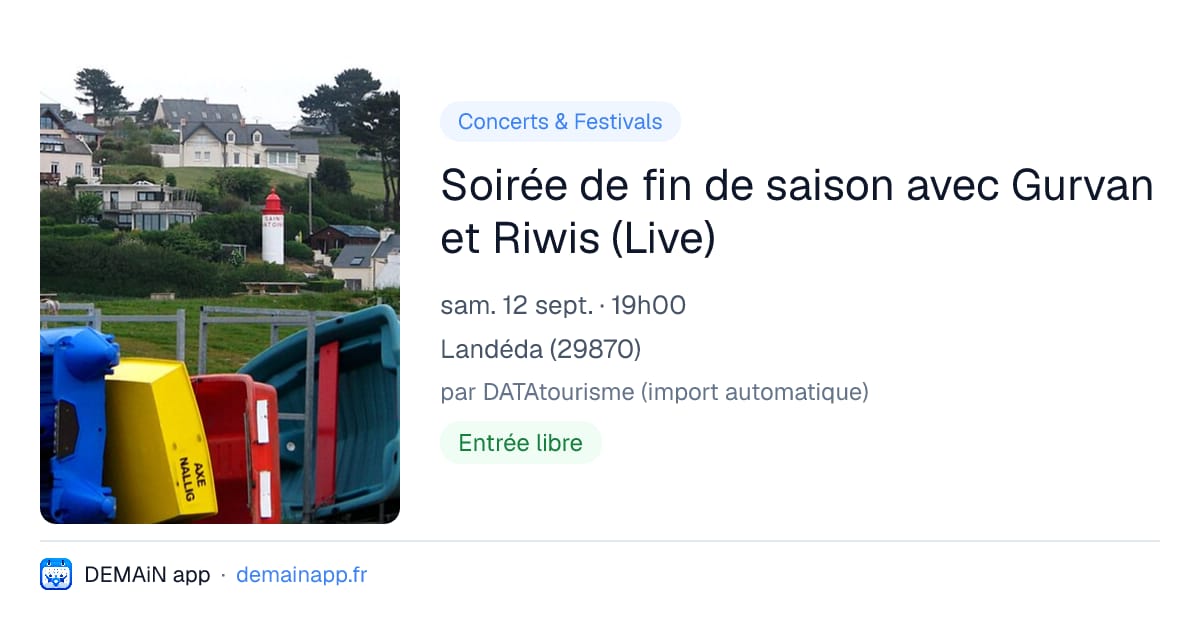 Soirée de fin de saison avec Gurvan et Riwis (Live) — Landéda