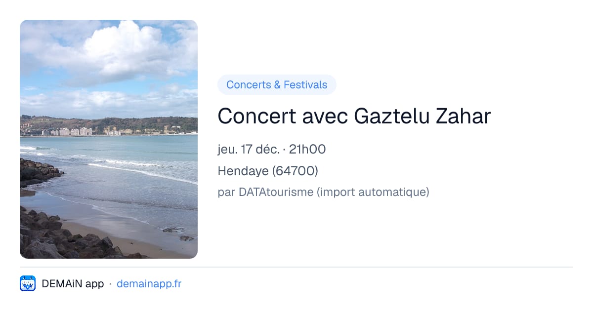 Concert avec Gaztelu Zahar — Hendaye