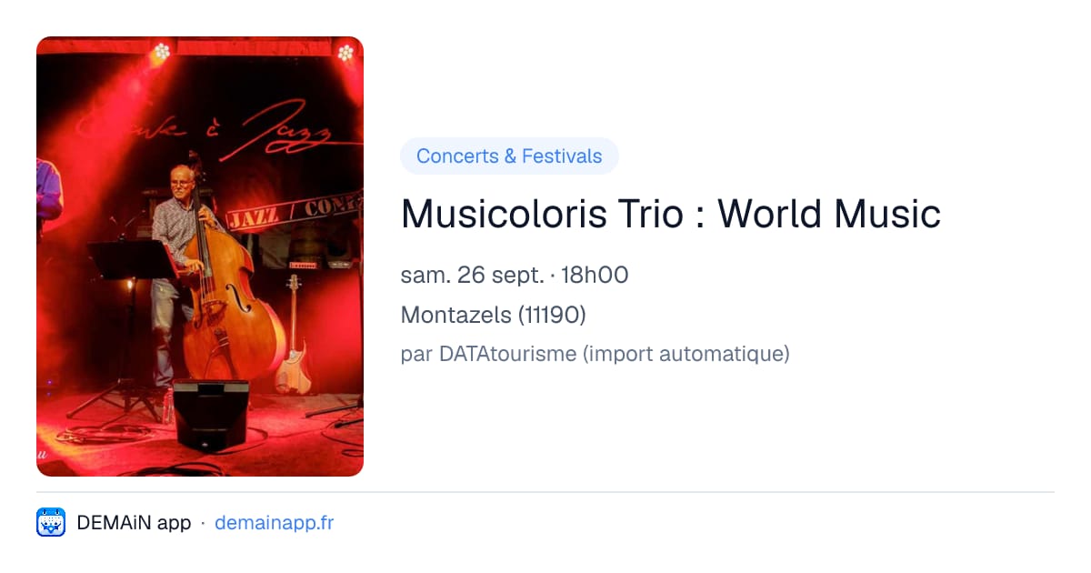 Musicoloris Trio : World Music — Montazels